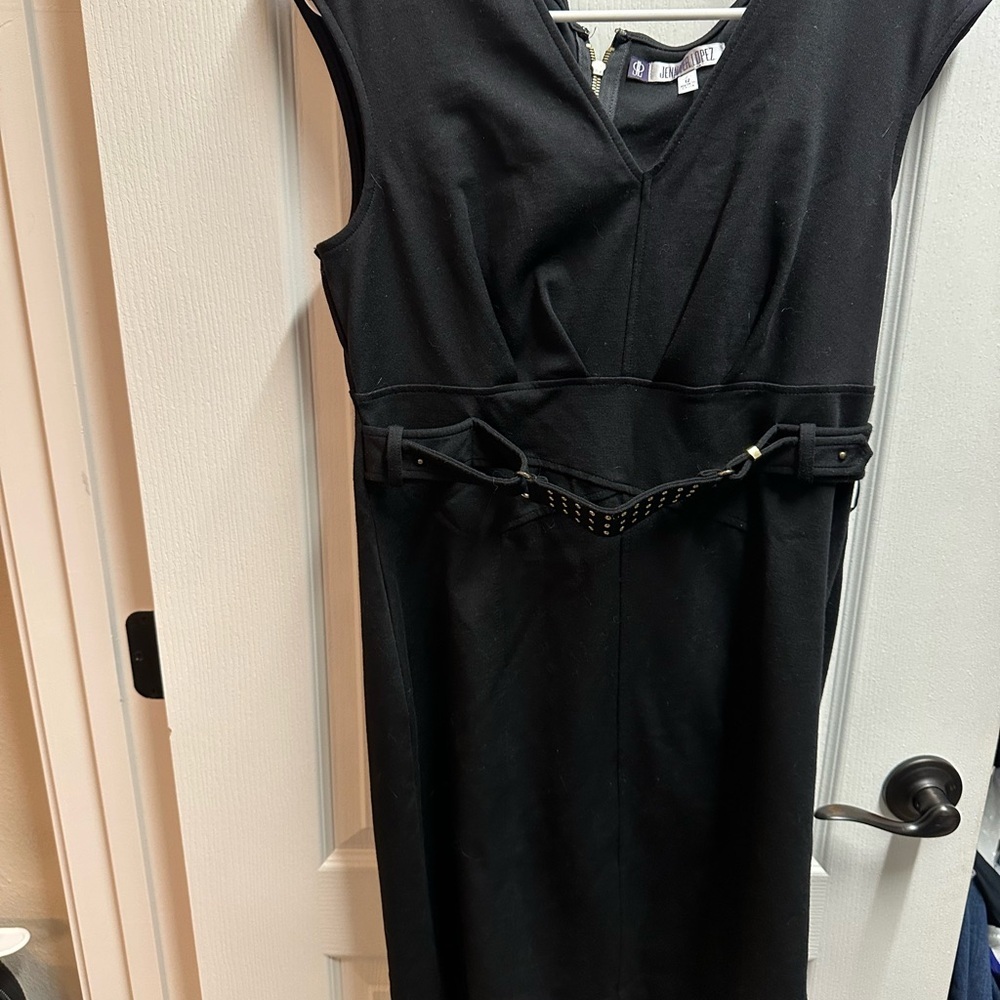 Jennifer Lopez elegant  Black Sleeveless Dress size 12/ NWOT A190
